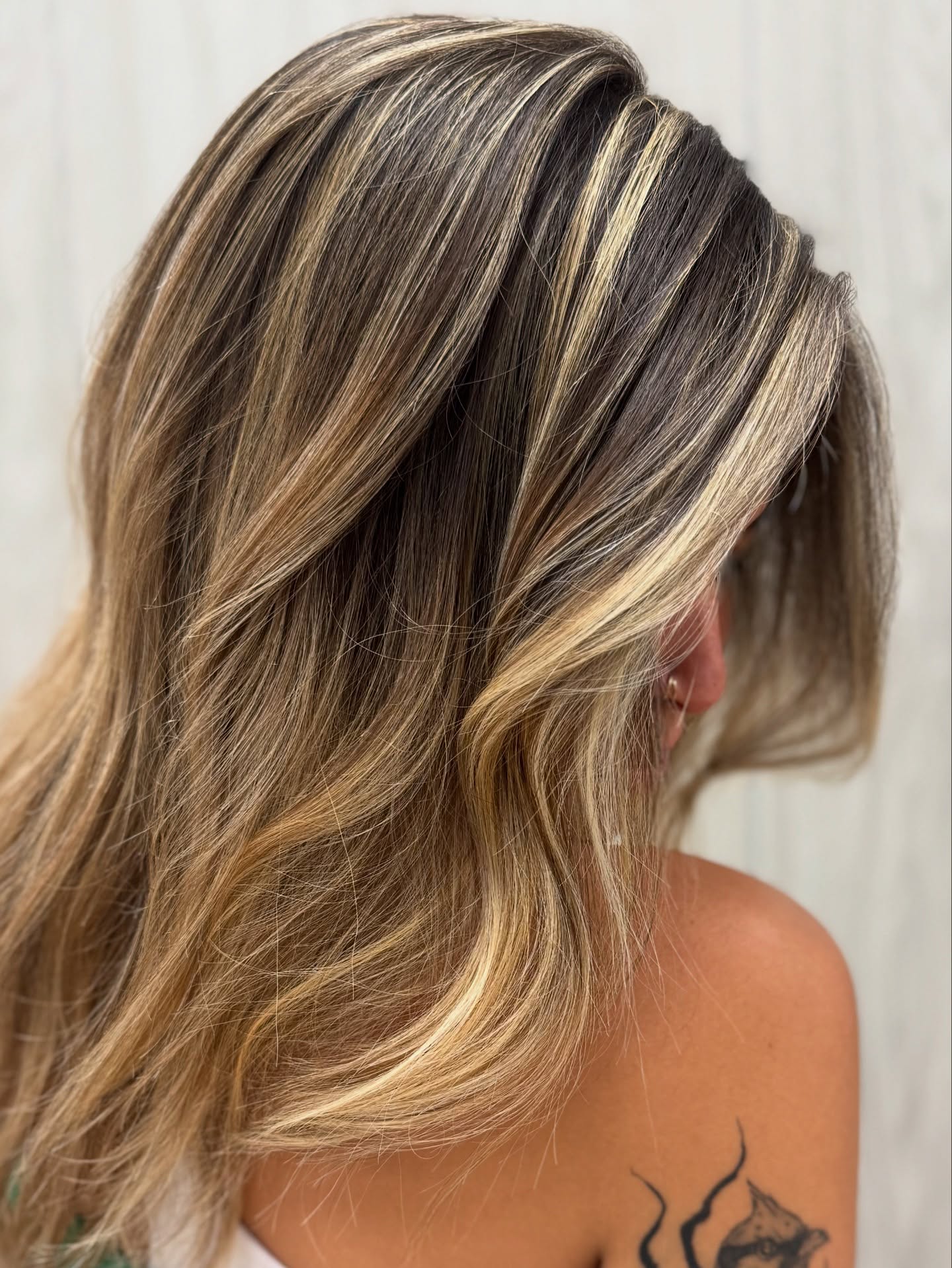 AleJr Salon balayage — golden strands and sun-kissed highlights